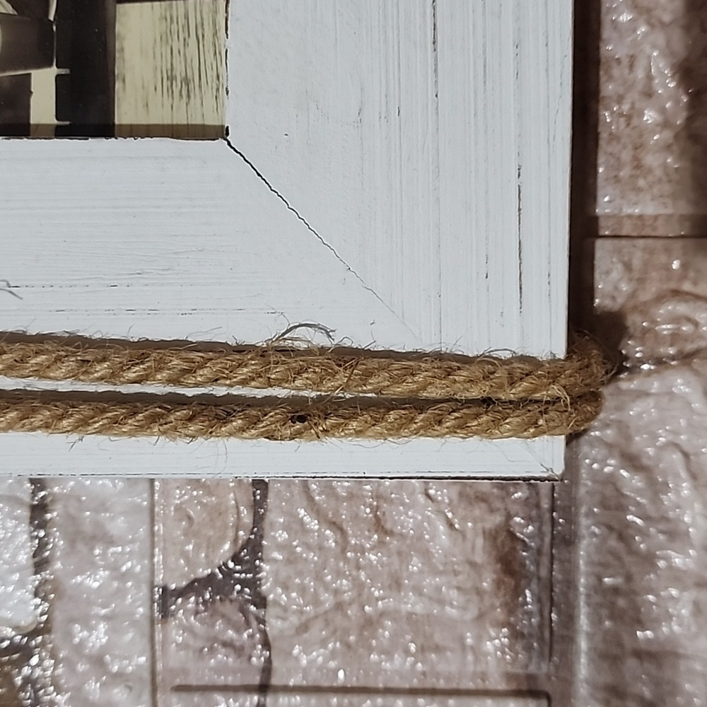 Mud pie Frame White Rope-Hanging Picture Frame - Picture 3 of 7